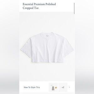 Abercrombie essential premium polished cropped tee / size S